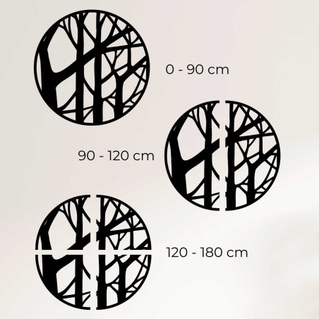 Maße der Holzdekoration in Zentimetern angegeben