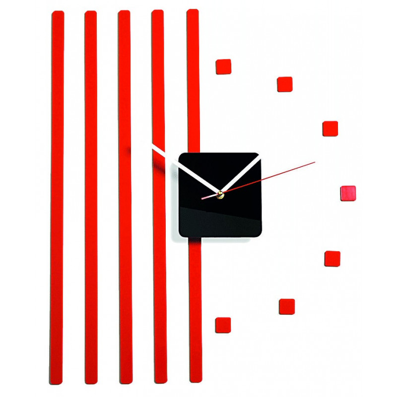 Moderne Wanduhr aus Plexiglas. Trendige Wanduhr als Geschenk. X-momo Uhr. PMMA