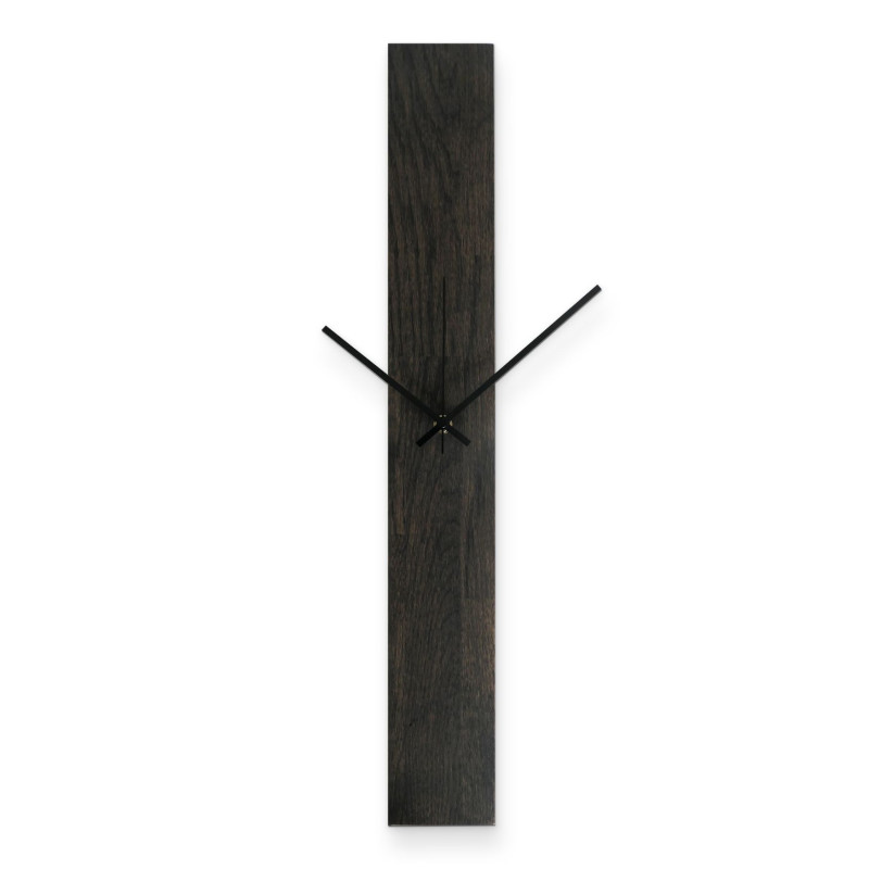 Elegante schwarze Wanduhr aus Holz