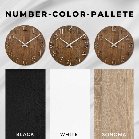 Geschnitzte Holzuhr mit einfachem Zifferblatt und minimalistischem Design. Geschnitzte Holzuhr mit einfachem Zifferblatt und minimalistischem Design.