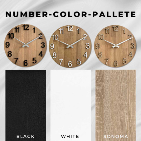 Wanduhr aus Eichenholz - MONTIORE