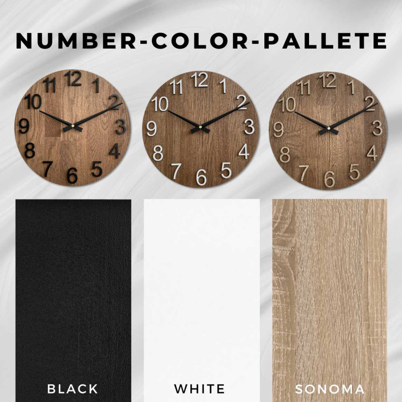 Elegante Holzuhr für das Wohnzimmer - TORGGENT