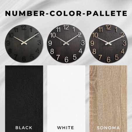 Runde Holzuhr mit schlichtem minimalistischem Design Runde Holzuhr mit schlichtem minimalistischem Design