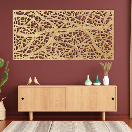 Handgeschnitztes Holzbild mit Blumen, Wanddekoration für das Wohnzimmer und modernes Interieur Handgeschnitztes Holzbild mit Blumen, Wanddekoration für das Wohnzimmer und modernes Interieur