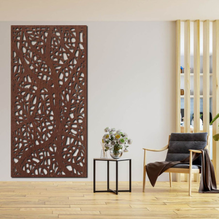 Holzbild mit zartem Blumenmotiv, elegante Wanddekoration für das Wohnzimmer Holzbild mit zartem Blumenmotiv, elegante Wanddekoration für das Wohnzimmer