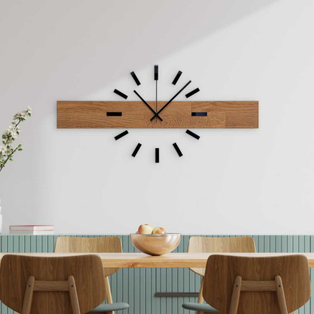 Moderne Wanduhr aus Holz mit elegantem Design für das Wohnzimmer. Moderne Wanduhr aus Holz mit elegantem Design für das Wohnzimmer.