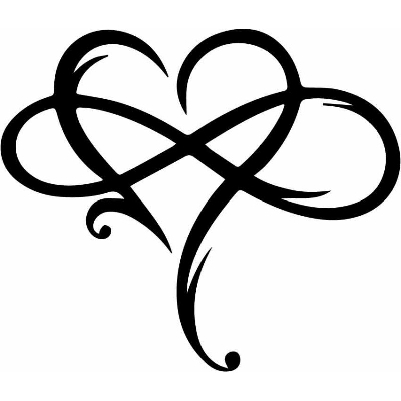Holzherz Wandkunst - INFINITY LOVE