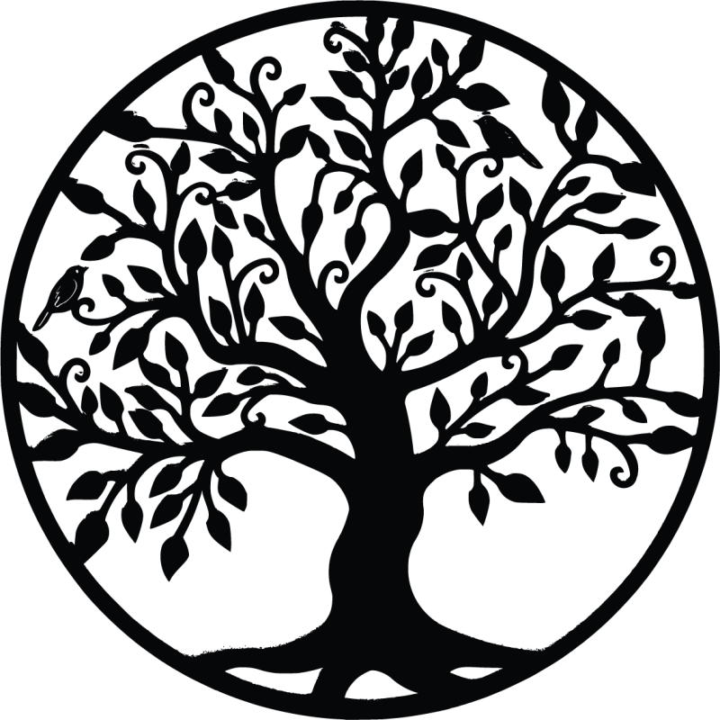 Holzwandbild - Lebensbaum symbolisiert Wachstum