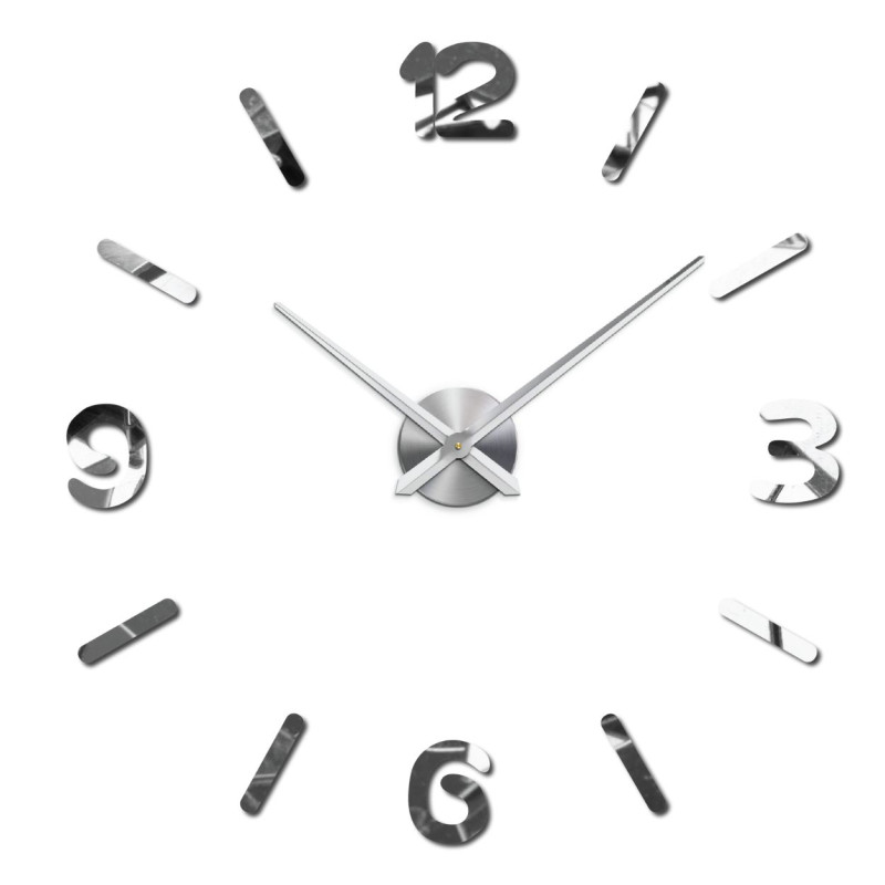 Moderne Wanduhr Spiegel groß DIY