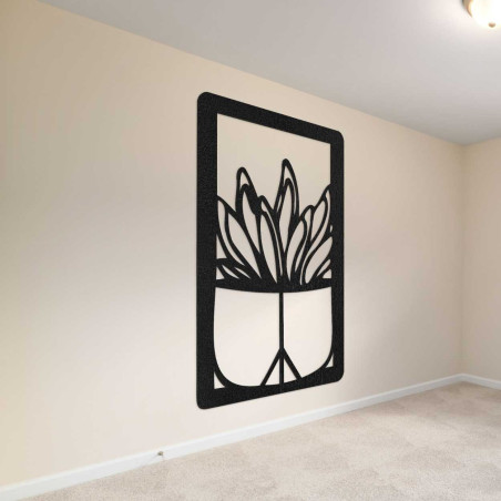 Große Wanddekoration aus Holz mit natürlichem Kaktusmotiv Große Wanddekoration aus Holz mit natürlichem Kaktusmotiv