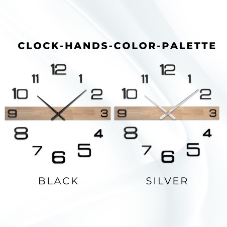 Luxuriöse Wanduhr aus Holz mit minimalistischem Design und kontrastierenden Zahlen. Luxuriöse Wanduhr aus Holz mit minimalistischem Design und kontrastierenden Zahlen.