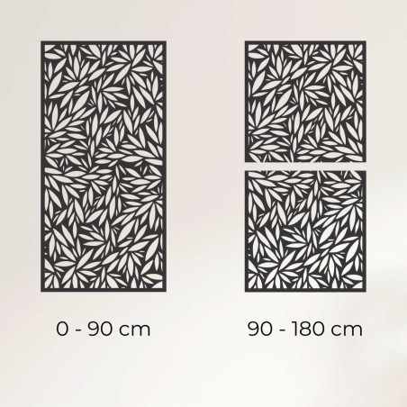 Holzwandpaneel mit Pflanzenmotiv - DOROZ