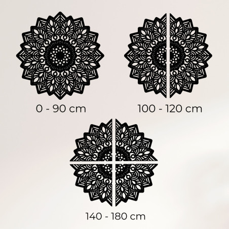 Edle Wanddekoration aus Holz Mandala Sonne - SOLIS