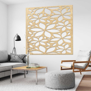 copy of Hölzerne Wanddekoration Blumen Quadrat- SAJFO 2