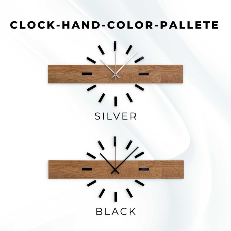 Schlichte und preiswerte Holzuhr als universelle Wanddekoration.