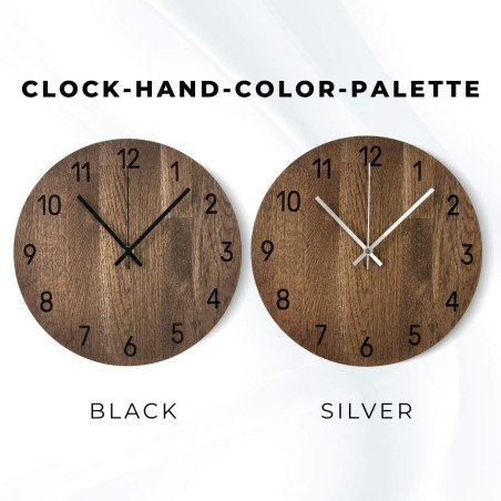 Handgefertigte Wanduhr aus hochwertiger Eiche Handgefertigte Wanduhr aus hochwertiger Eiche