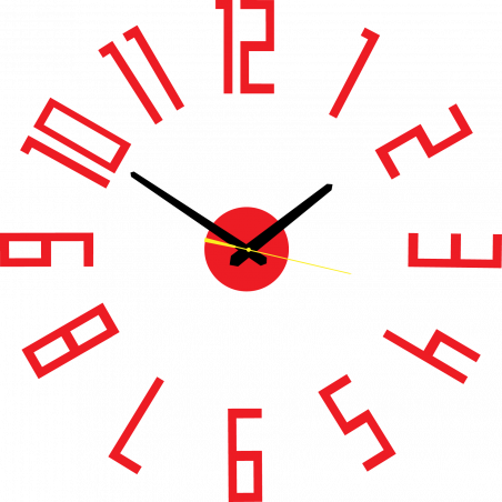 Moderne Wanduhr aus Kunststoff. Eigene Produktion, X-momo Moderne Wanduhr aus Kunststoff. Eigene Produktion, X-momo