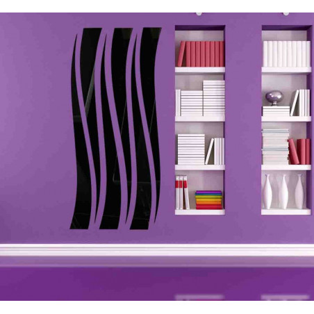 Moderne dekorative Spiegel. Spiegel und Farbe Aufkleber an der Wand, 3d Aufkleber aus Acryl