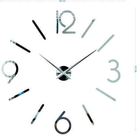 Abmessungen des Wandaufklebers Uhr, Design Wanduhr