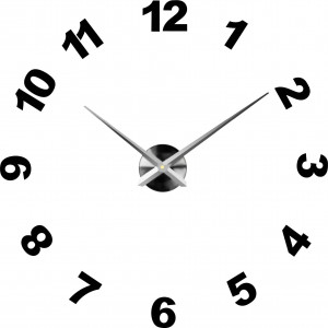 Wanduhr zum Aufkleben, Luxusuhr auf Stent, Uhr aus Kunststoff 2