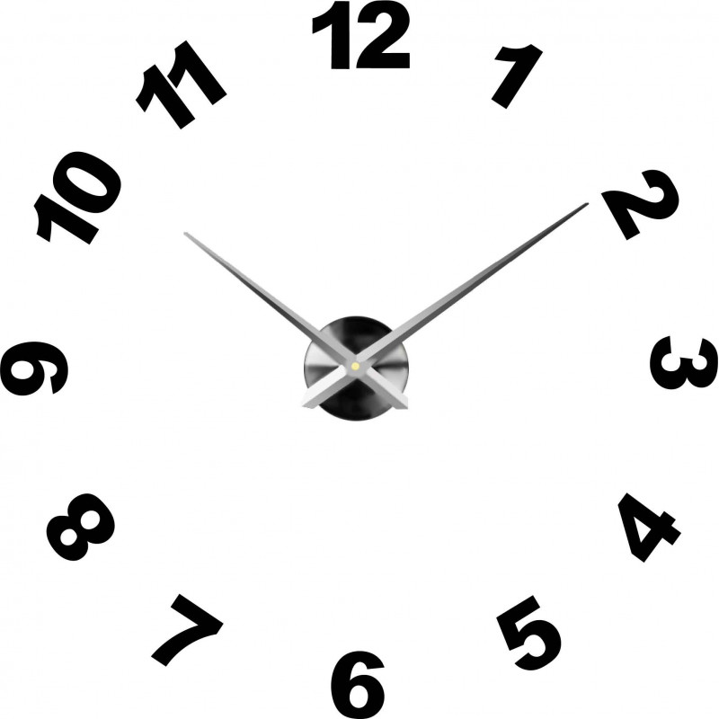 Wanduhr zum Aufkleben, Luxusuhr auf Stent, Uhr aus Kunststoff