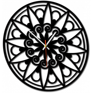Moderne Wanduhr, Wanduhr als Geschenk, 3D Uhr Mandala.