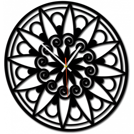 Moderne Wanduhr, Wanduhr als Geschenk, 3D Uhr Mandala. Moderne Wanduhr, Wanduhr als Geschenk, 3D Uhr Mandala.