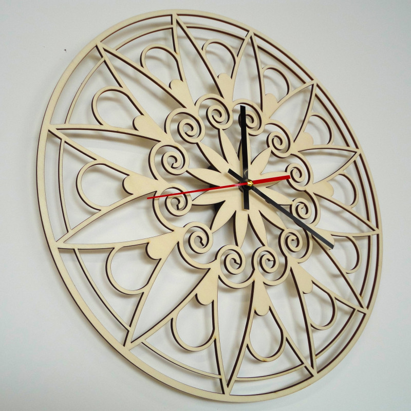 Moderne Wanduhr, Wanduhr als Geschenk, 3D Uhr Mandala.