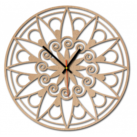 Moderne Wanduhr, Wanduhr als Geschenk, 3D Uhr Mandala. Moderne Wanduhr, Wanduhr als Geschenk, 3D Uhr Mandala.