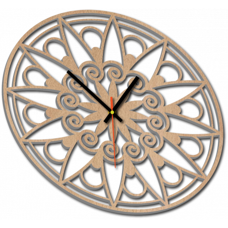 Moderne Wanduhr, Wanduhr als Geschenk, 3D Uhr Mandala. Moderne Wanduhr, Wanduhr als Geschenk, 3D Uhr Mandala.