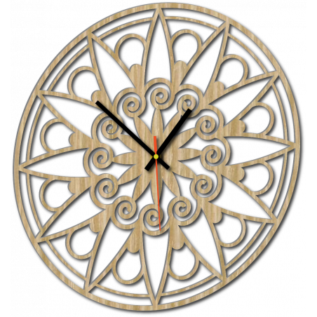 Moderne Wanduhr, Wanduhr als Geschenk, 3D Uhr Mandala. Moderne Wanduhr, Wanduhr als Geschenk, 3D Uhr Mandala.