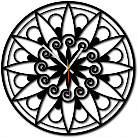 Moderne Wanduhr, Wanduhr als Geschenk, 3D Uhr Mandala. Moderne Wanduhr, Wanduhr als Geschenk, 3D Uhr Mandala.