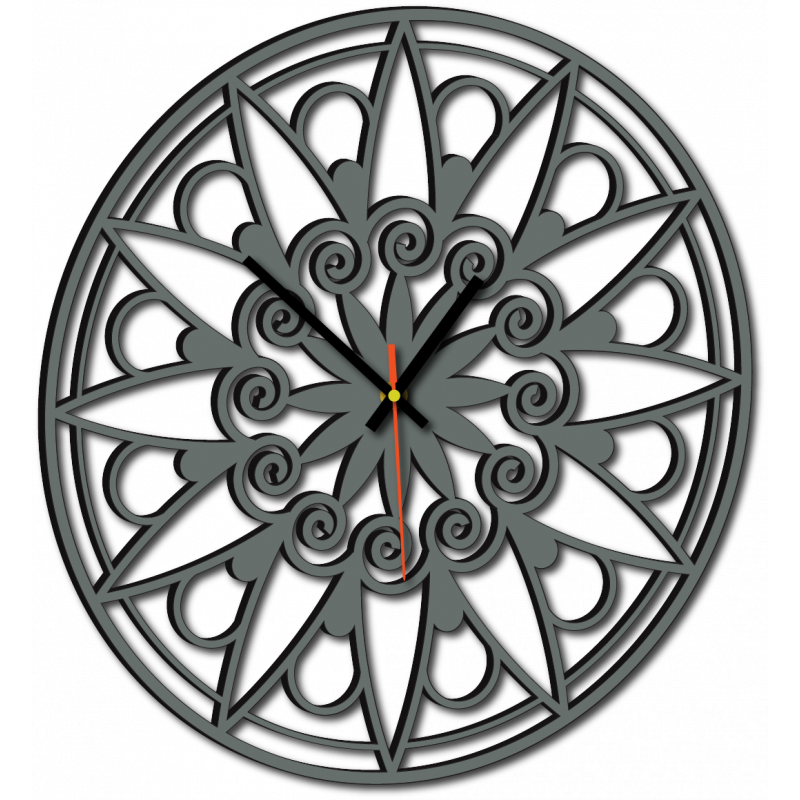 Moderne Wanduhr, Wanduhr als Geschenk, 3D Uhr Mandala.