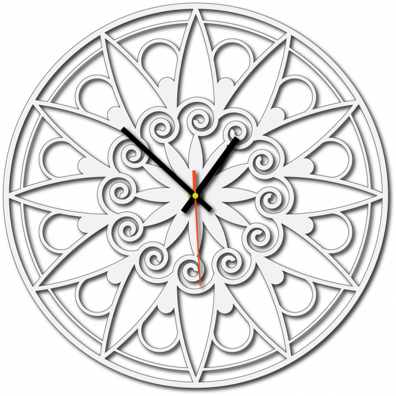 Moderne Wanduhr, Wanduhr als Geschenk, 3D Uhr Mandala.