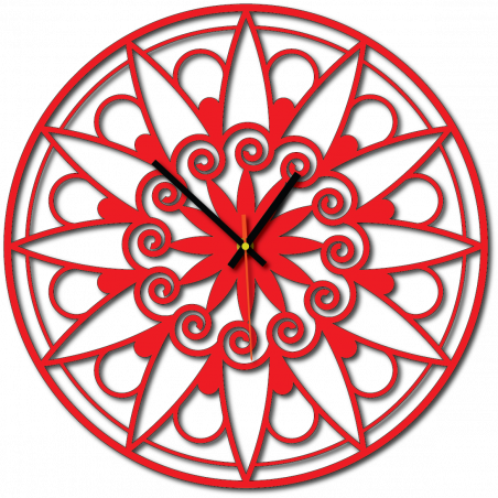 Moderne Wanduhr, Wanduhr als Geschenk, 3D Uhr Mandala. Moderne Wanduhr, Wanduhr als Geschenk, 3D Uhr Mandala.