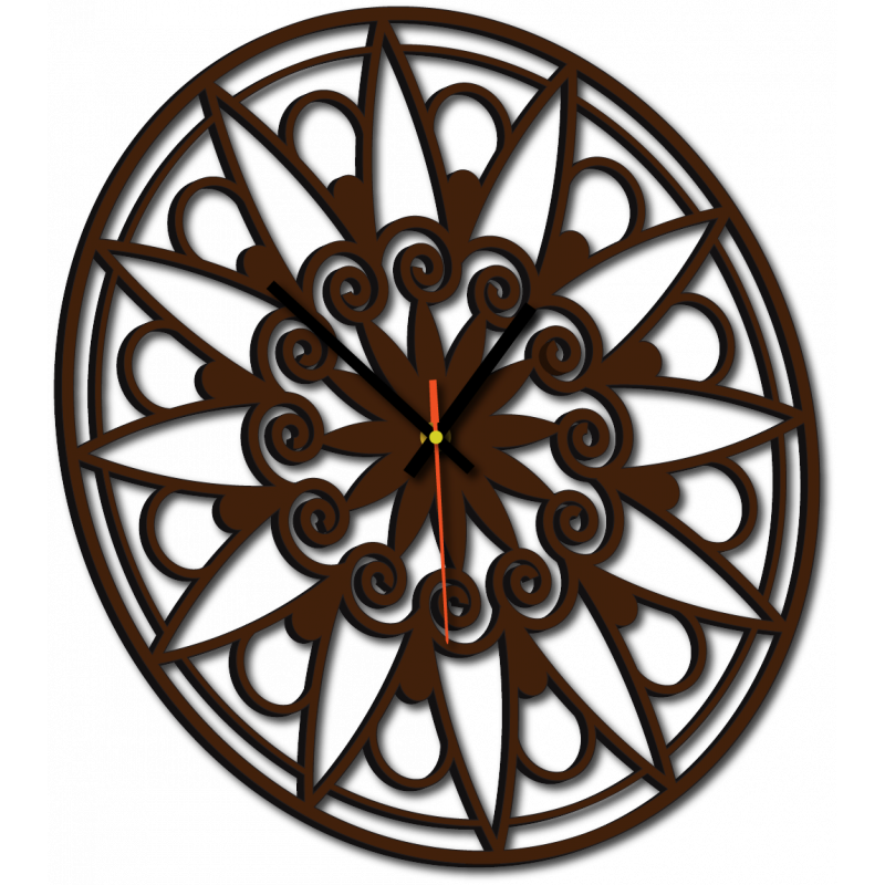 Moderne Wanduhr, Wanduhr als Geschenk, 3D Uhr Mandala.