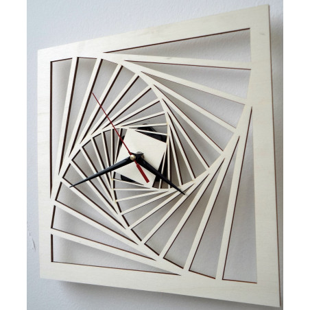 Moderne Wanduhr, Wanduhr aus Holz, Sperrholz Moderne Wanduhr, Wanduhr aus Holz, Sperrholz