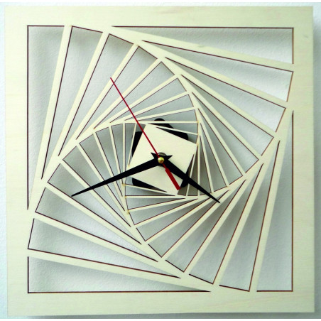 Moderne Wanduhr, Wanduhr aus Holz, Sperrholz Moderne Wanduhr, Wanduhr aus Holz, Sperrholz