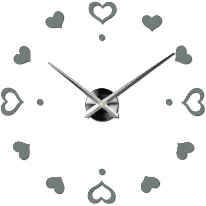 Wanduhr zum Aufkleben, Luxusuhr auf Stent, Uhr aus Kunststoff