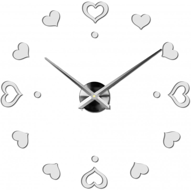 Wanduhr zum Aufkleben, Luxusuhr auf Stent, Uhr aus Kunststoff