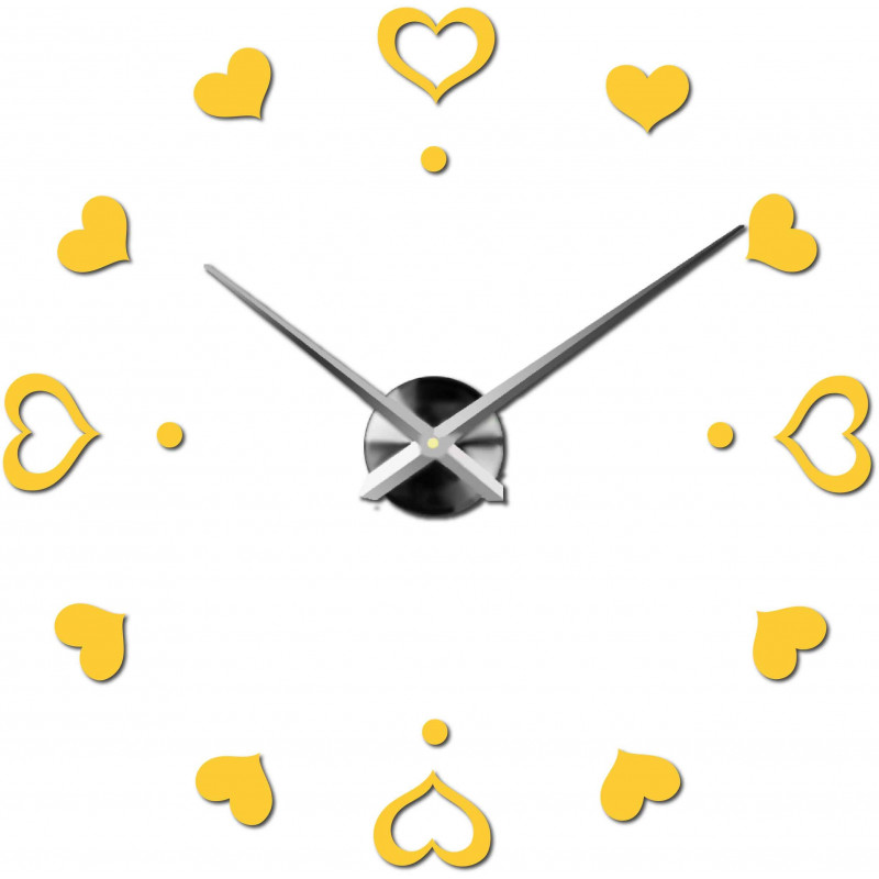 Wanduhr zum Aufkleben, Luxusuhr auf Stent, Uhr aus Kunststoff