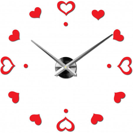 Wanduhr zum Aufkleben, Luxusuhr auf Stent, Uhr aus Kunststoff Wanduhr zum Aufkleben, Luxusuhr auf Stent, Uhr aus Kunststoff