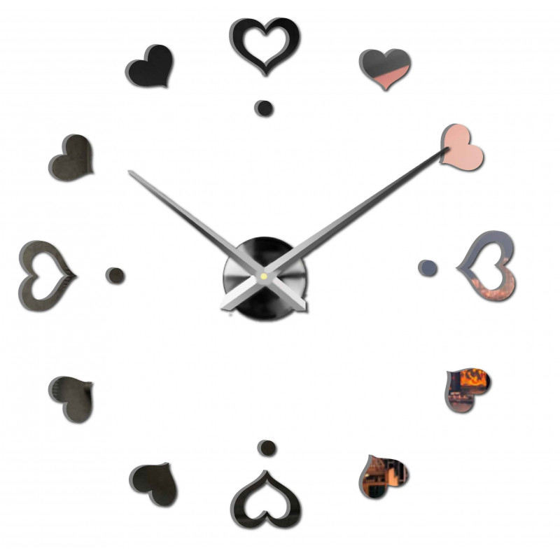 Wanduhr zum Aufkleben, Luxusuhr auf Stent, Uhr aus Kunststoff