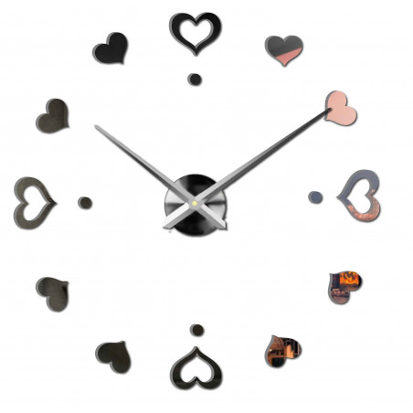 Wanduhr zum Aufkleben, Luxusuhr auf Stent, Uhr aus Kunststoff Wanduhr zum Aufkleben, Luxusuhr auf Stent, Uhr aus Kunststoff