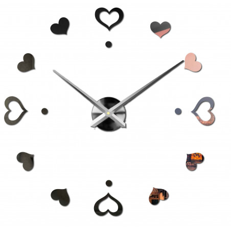 Wanduhr zum Aufkleben, Luxusuhr auf Stent, Uhr aus Kunststoff Wanduhr zum Aufkleben, Luxusuhr auf Stent, Uhr aus Kunststoff