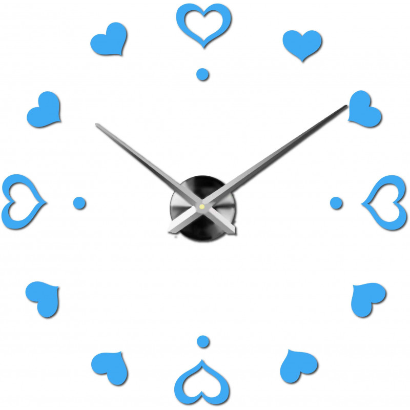 Wanduhr zum Aufkleben, Luxusuhr auf Stent, Uhr aus Kunststoff