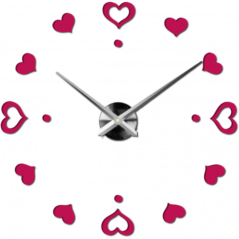 Wanduhr zum Aufkleben, Luxusuhr auf Stent, Uhr aus Kunststoff