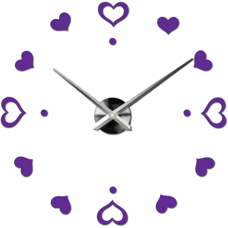 Wanduhr zum Aufkleben, Luxusuhr auf Stent, Uhr aus Kunststoff