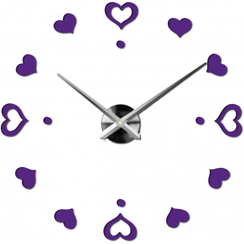 Wanduhr zum Aufkleben, Luxusuhr auf Stent, Uhr aus Kunststoff