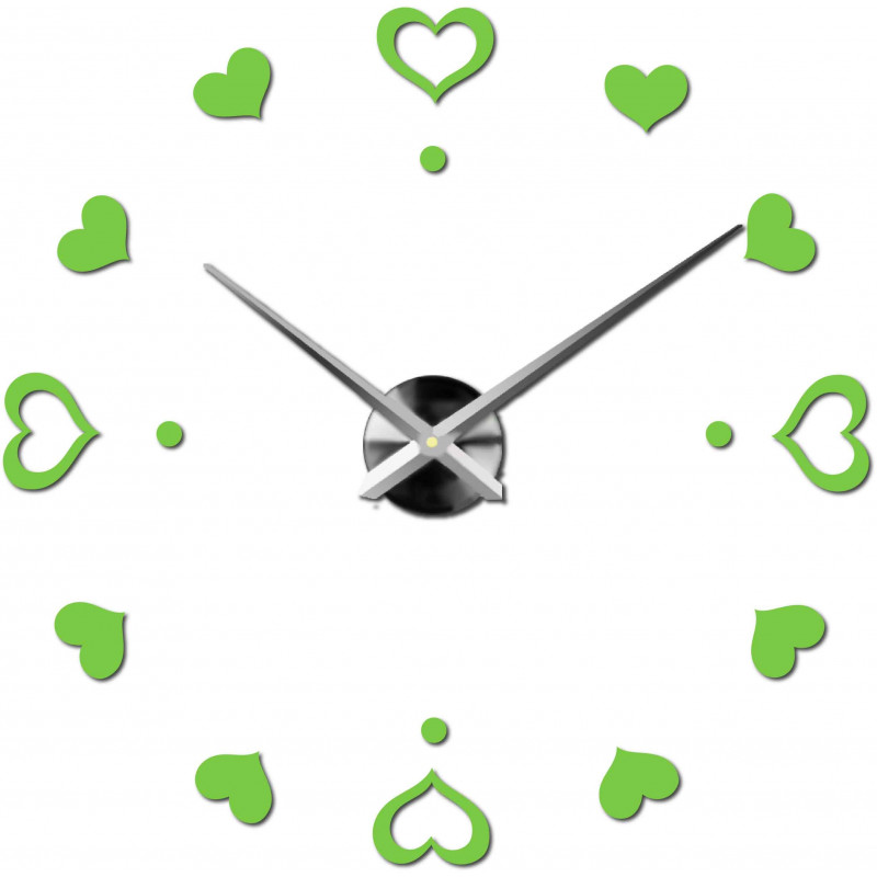 Wanduhr zum Aufkleben, Luxusuhr auf Stent, Uhr aus Kunststoff